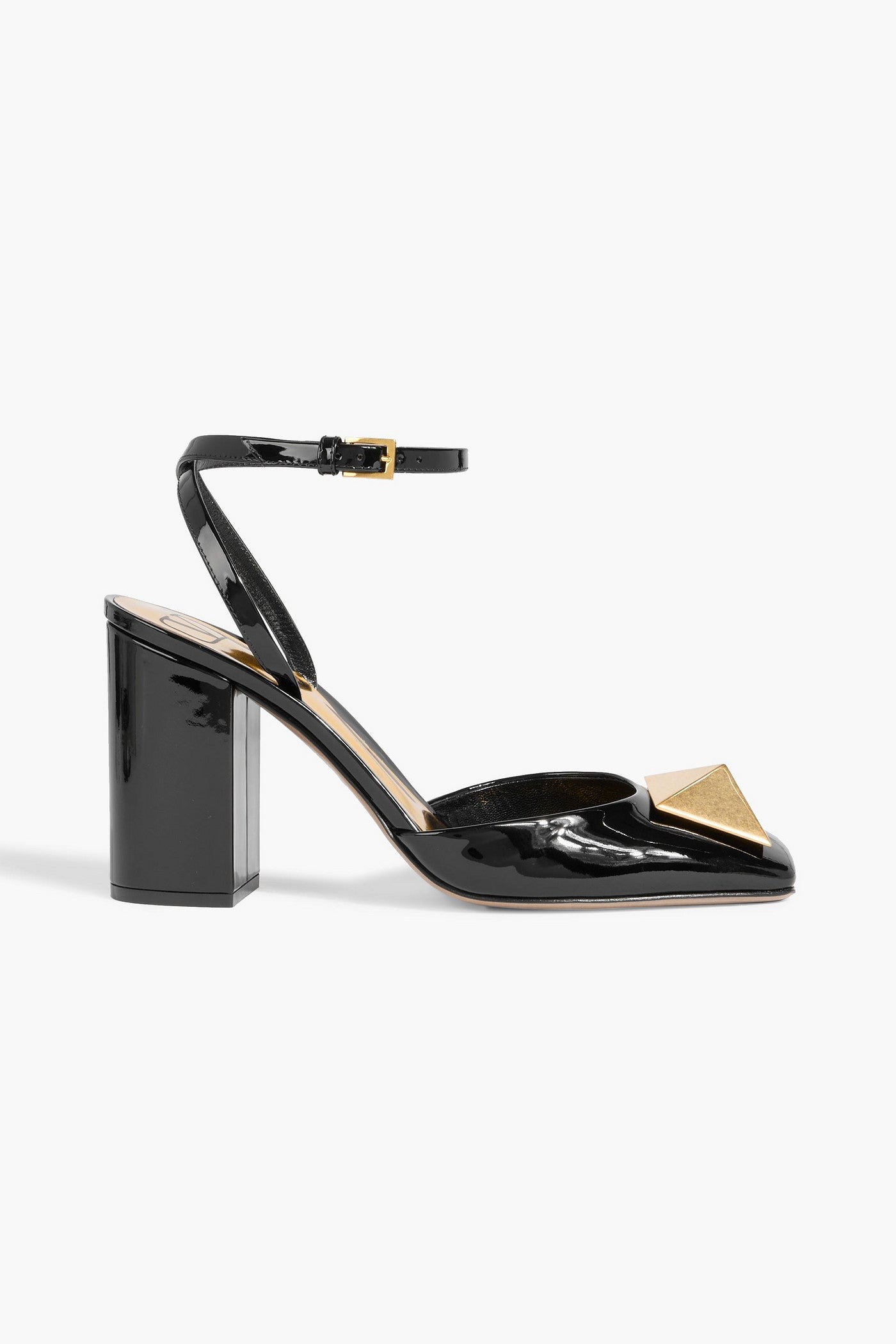 Valentino Garavani One Stud Patent-Leather Pumps Black Women's