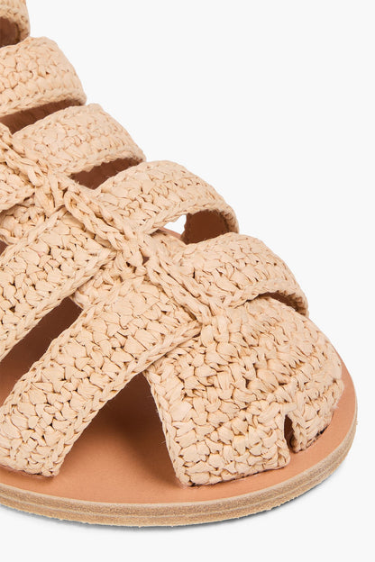 Ancient Greek Sandals Cosima Raffia Sandals Beige Women's