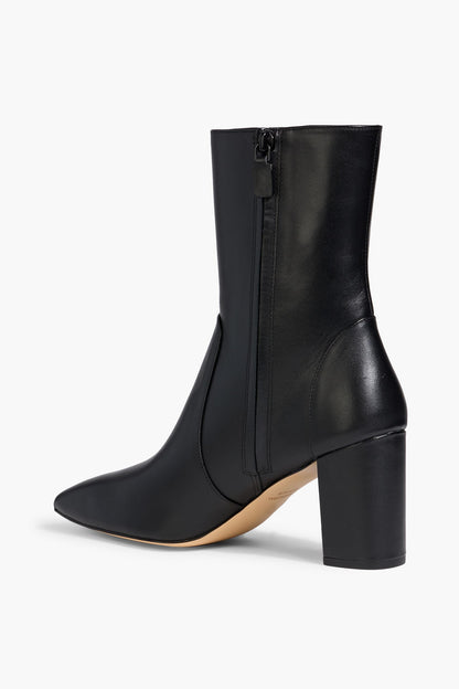 Stuart Weitzman Renegade 75 Leather Ankle Boots Black Women's