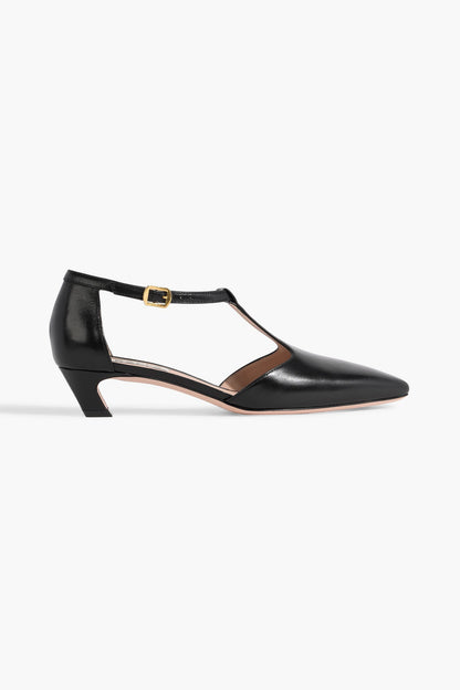 Bally Symira Leather Mary Jane Pumps Black Women's