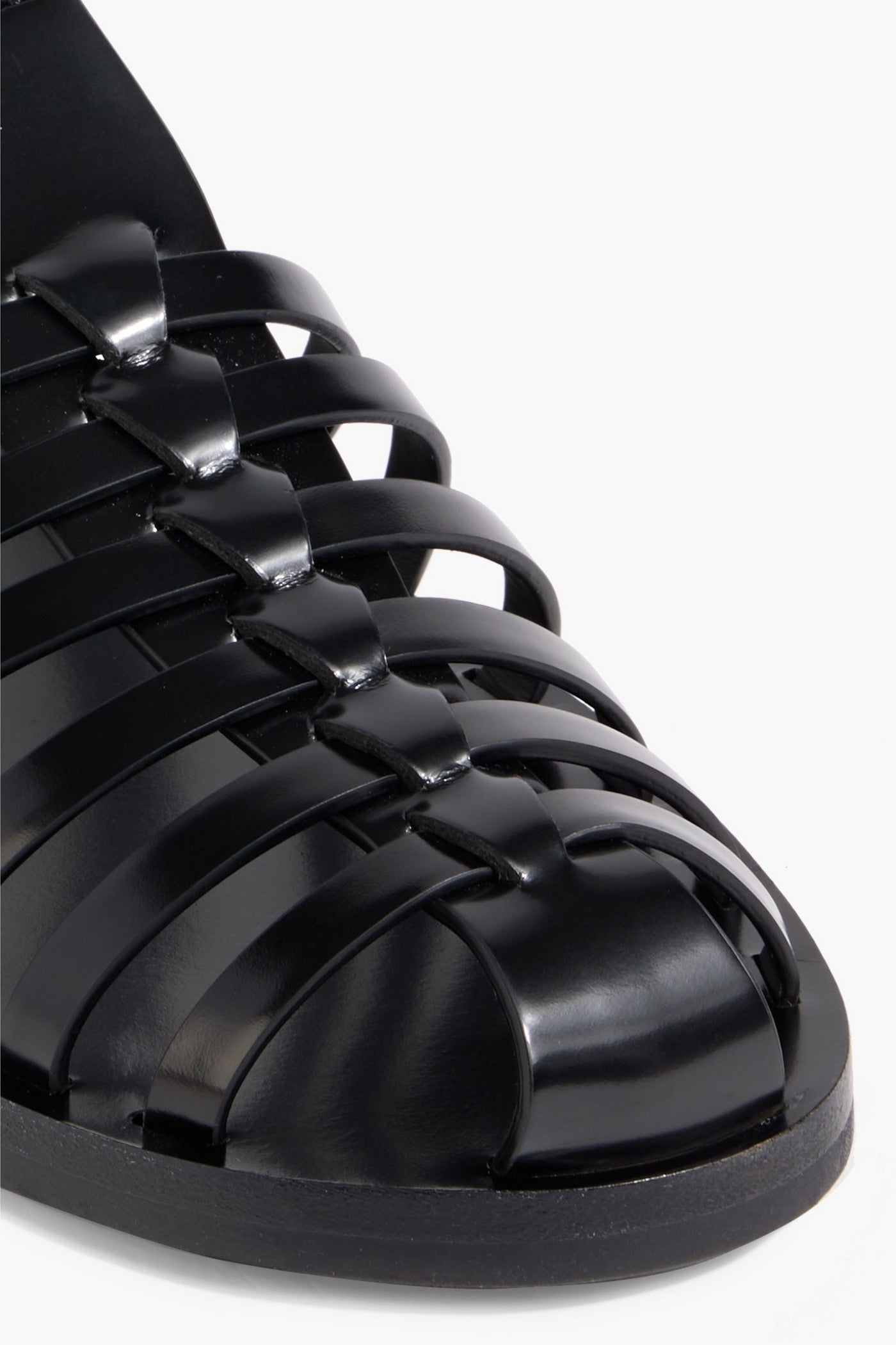 Bally Steva Leather Sandals Black Women's