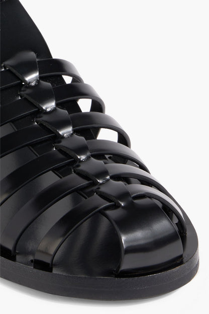 Bally Steva Leather Sandals Black Women's