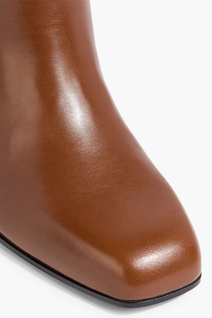 Bally Enilda 75 Leather Knee Boots Light Brown Women's