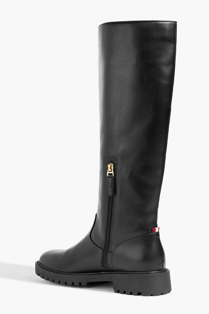 Bally Dakota Leather Knee Boots Black Women's