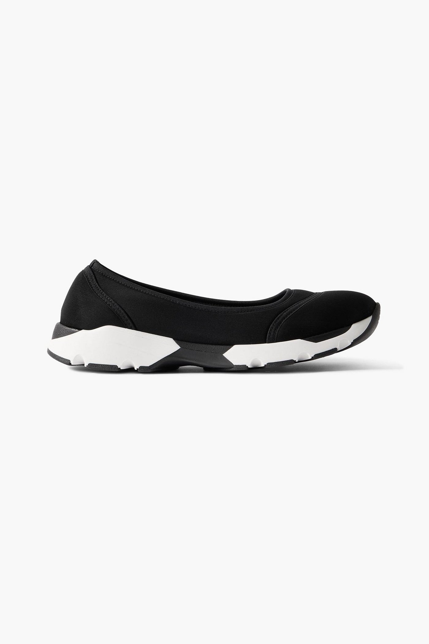 Staud Gino Paneled Neoprene Ballet Flats Black Women's