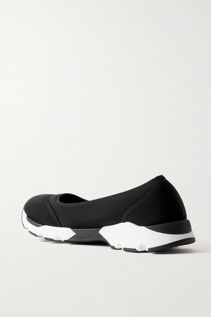 Staud Gino Paneled Neoprene Ballet Flats Black Women's