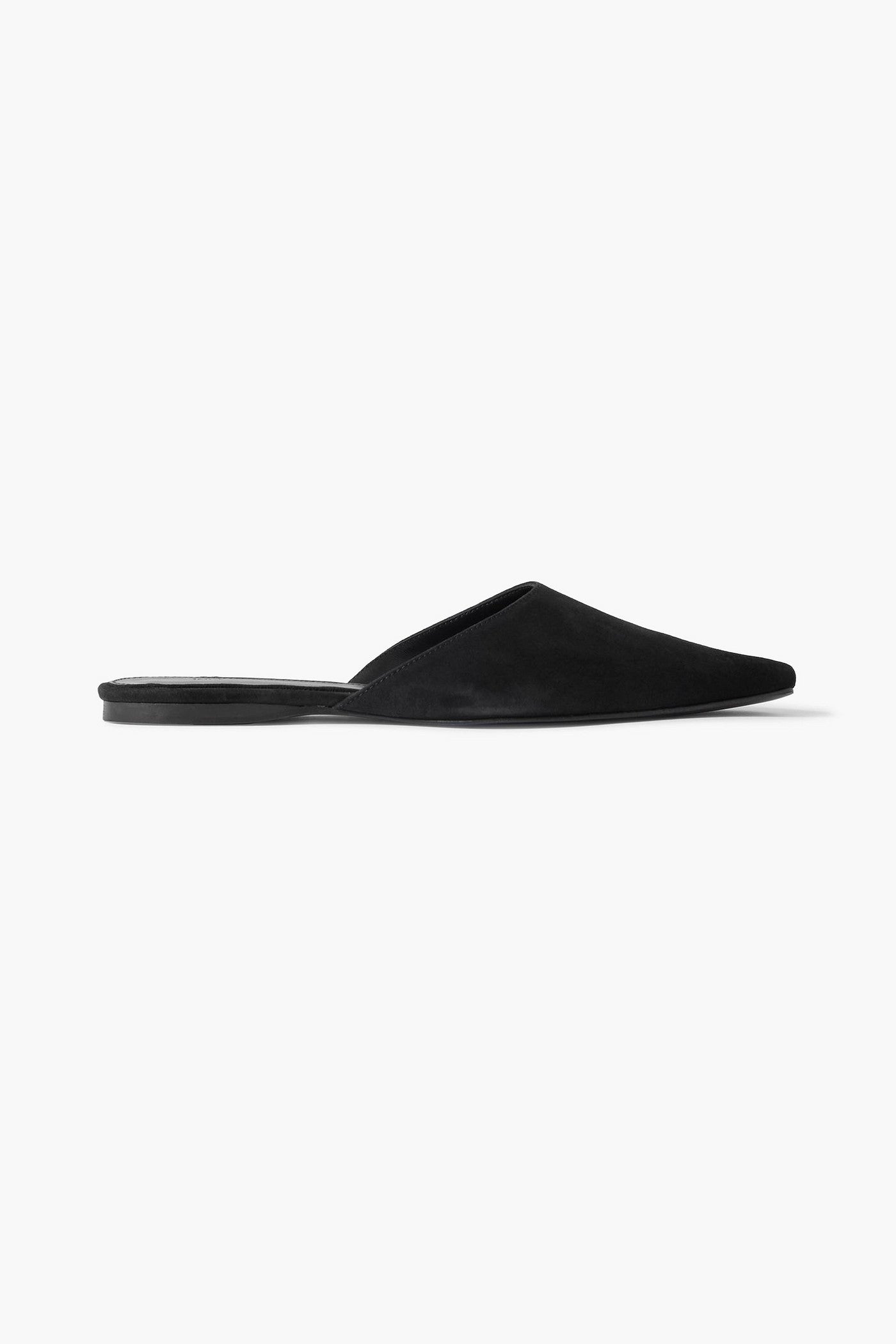 Tove Pheby Point-Toe Suede Mules Black Women's