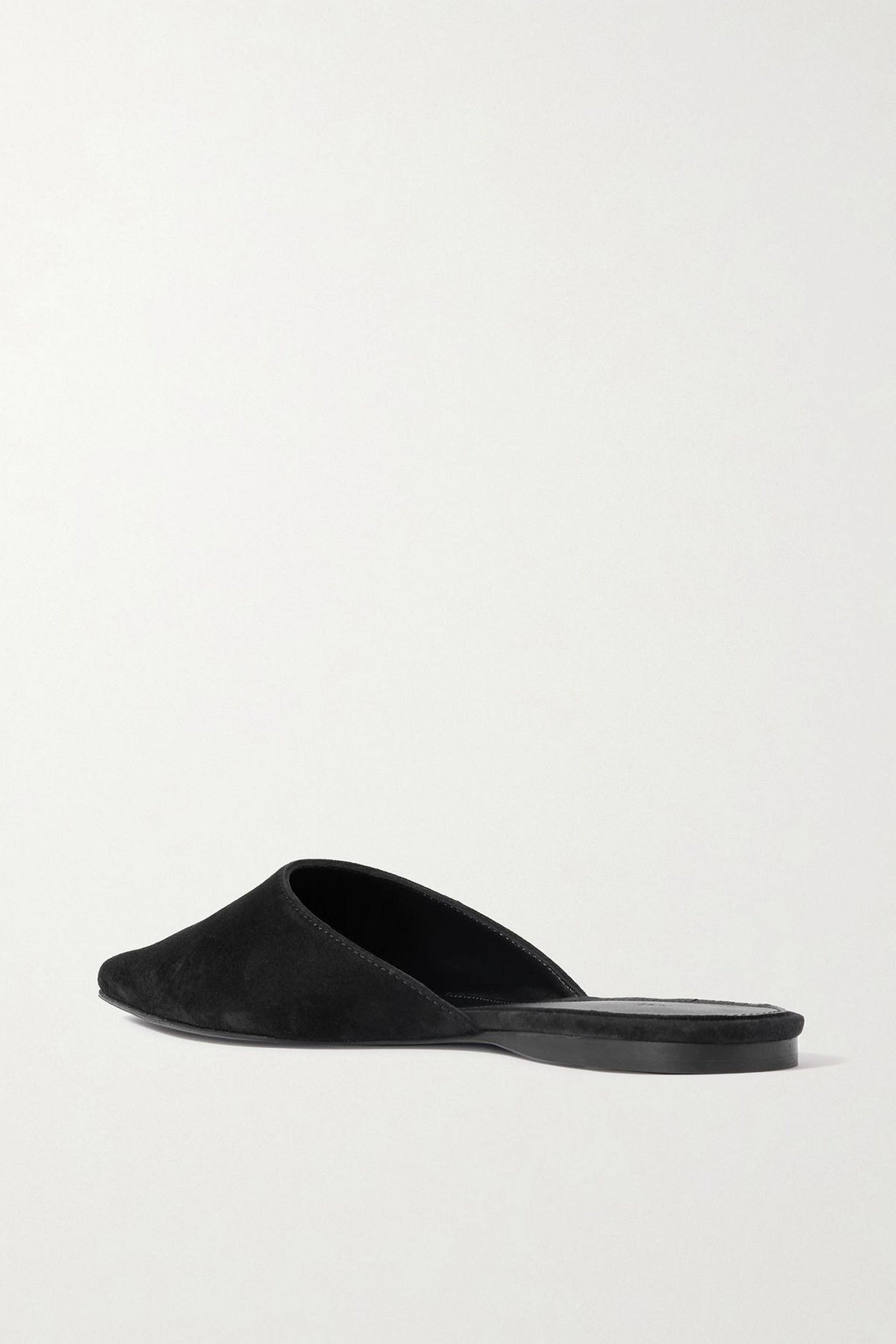 Tove Pheby Point-Toe Suede Mules Black Women's