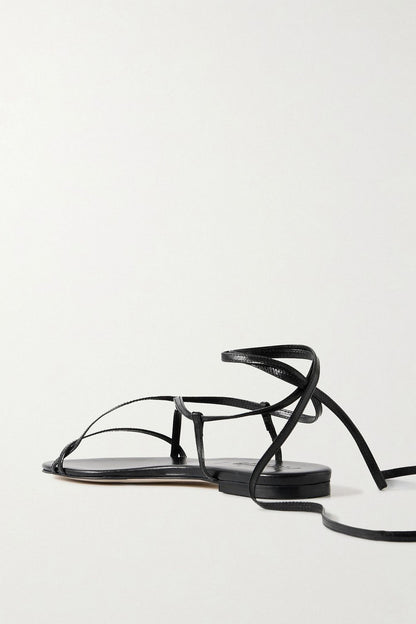 Aeyde Penny Leather Sandals Black Women's