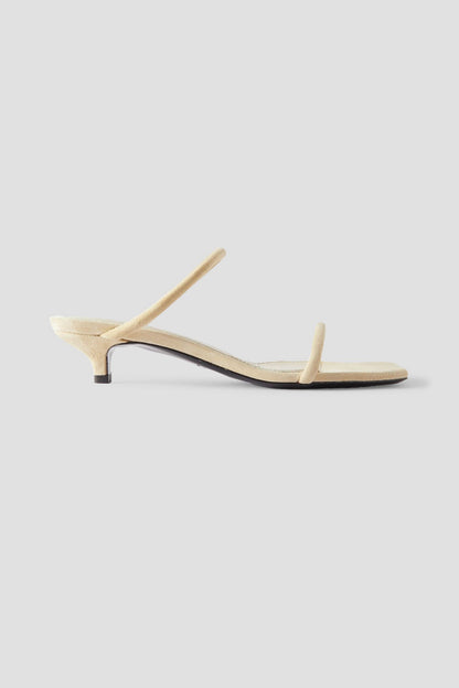 Toteme The Minimalist Suede Sandals Ecru Women's