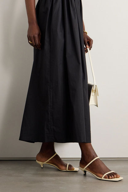 Toteme The Minimalist Suede Sandals Ecru Women's