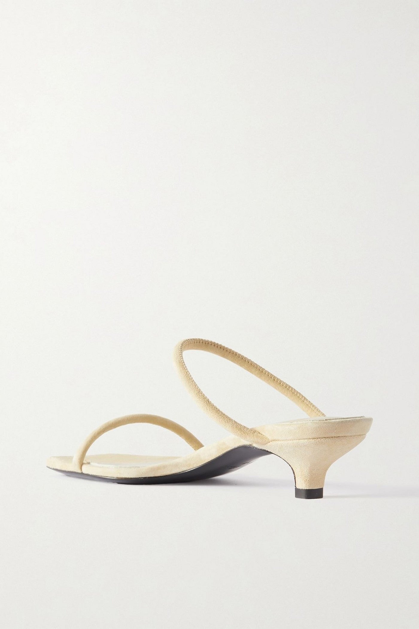Toteme The Minimalist Suede Sandals Ecru Women's