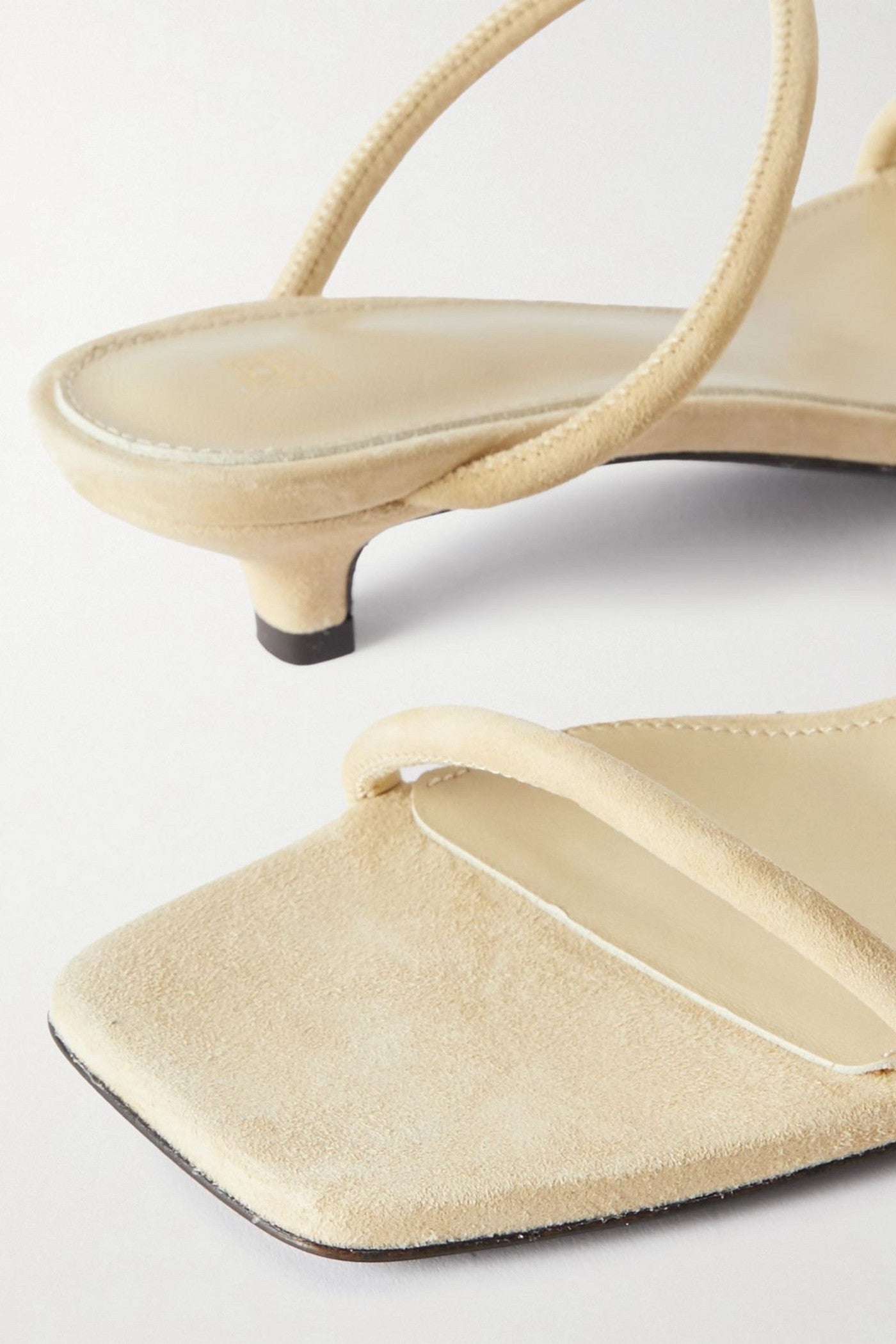 Toteme The Minimalist Suede Sandals Ecru Women's