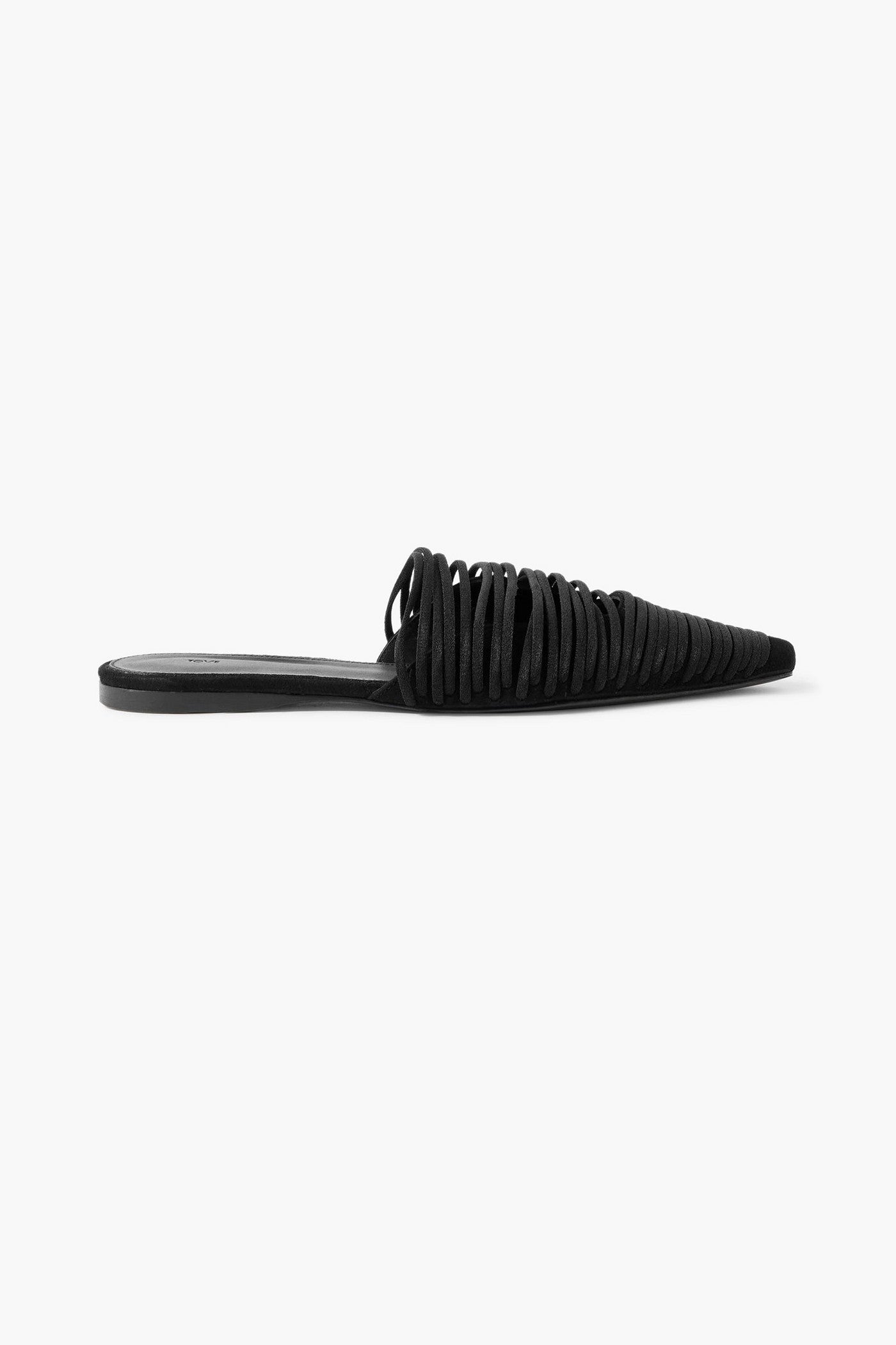 Tove Kenly Cord-Trimmed Suede Mules Black Women's