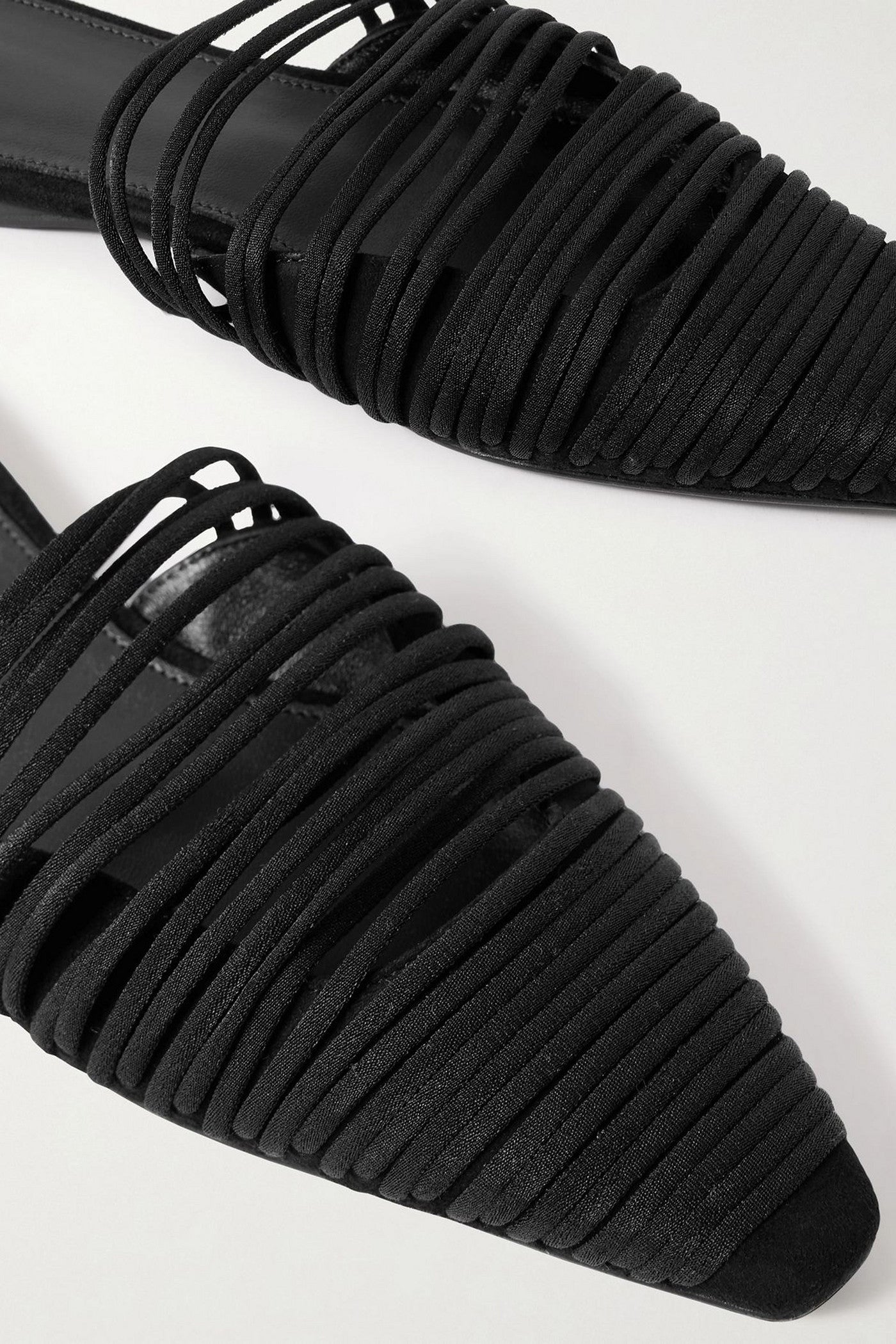 Tove Kenly Cord-Trimmed Suede Mules Black Women's