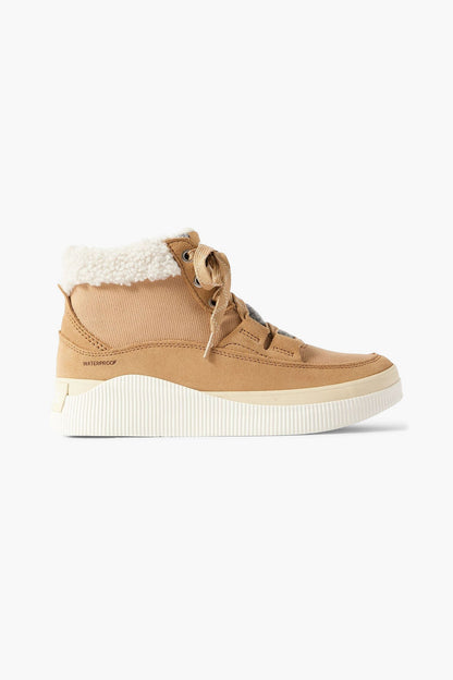 Sorel Out 'n About Iv Felt-Trimmed Suede And Canvas Ankle Boots Camel Women's
