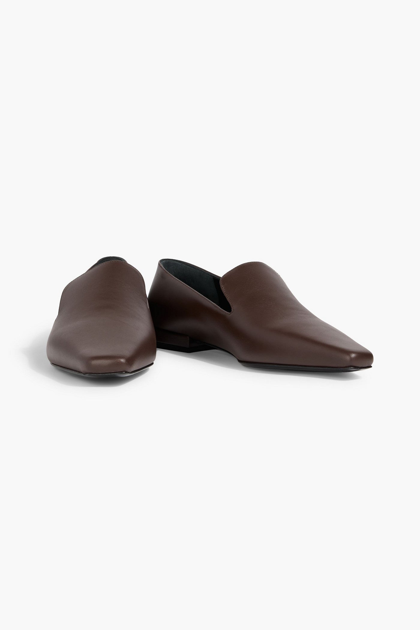 Loulou De Saison Carole Leather Loafers Chocolate Women's