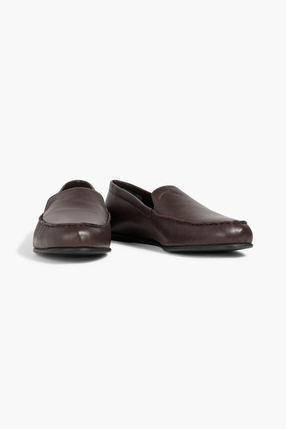 Loulou De Saison Boros Leather Loafers Chocolate Women's