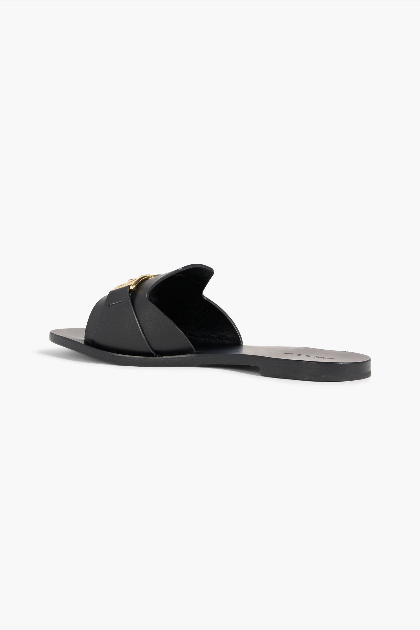 Bally Positano Embellished Leather Slides Black Women's