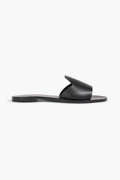 Bally Positano Leather Slides Black Women's