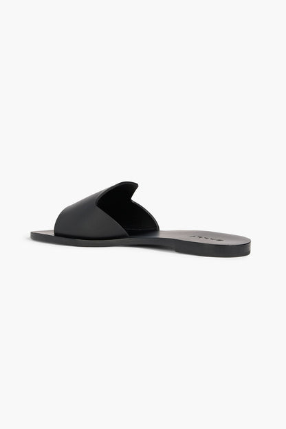 Bally Positano Leather Slides Black Women's