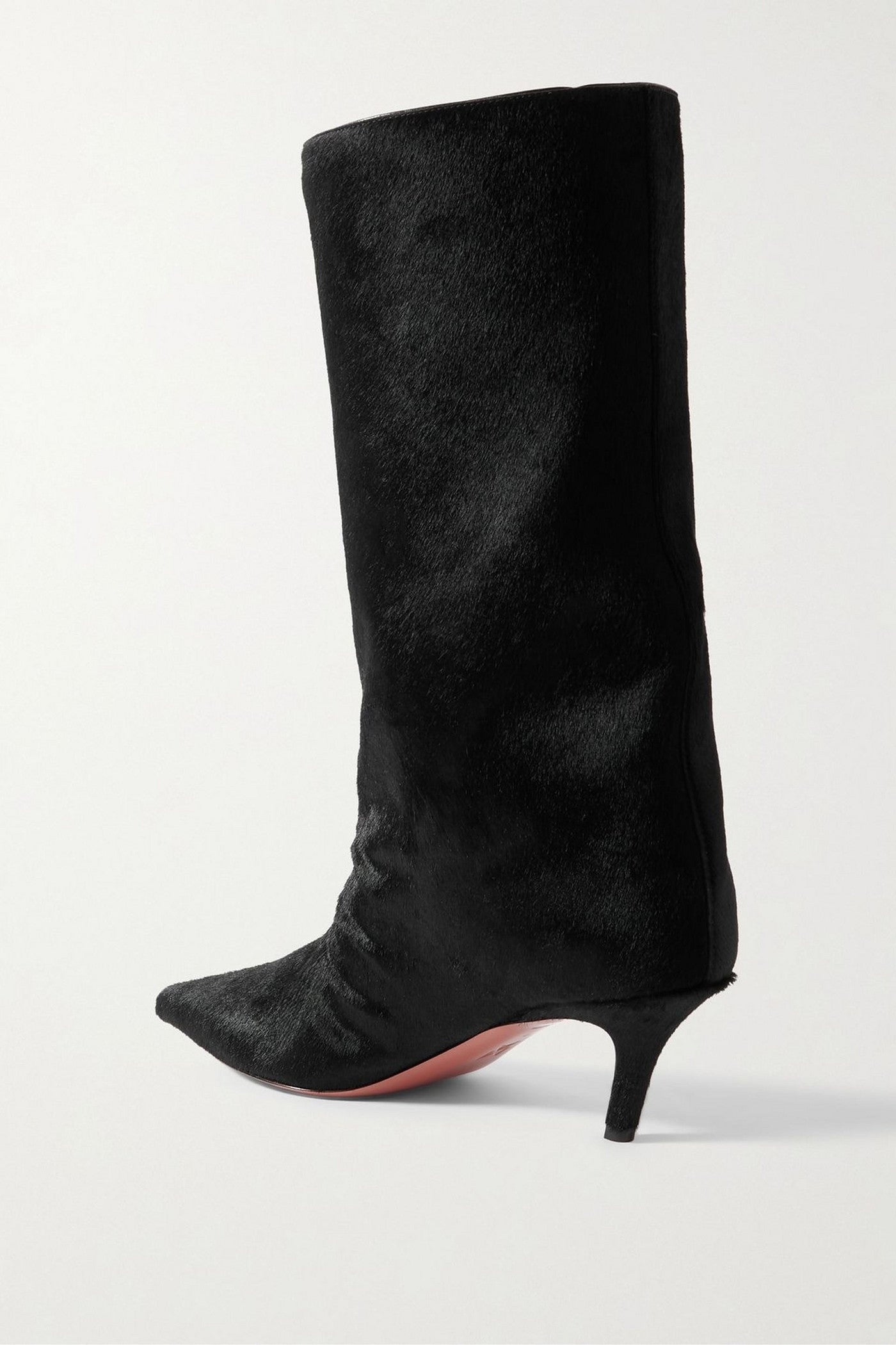 Amina Muaddi Fiona Calf Hair Boots Black Women's