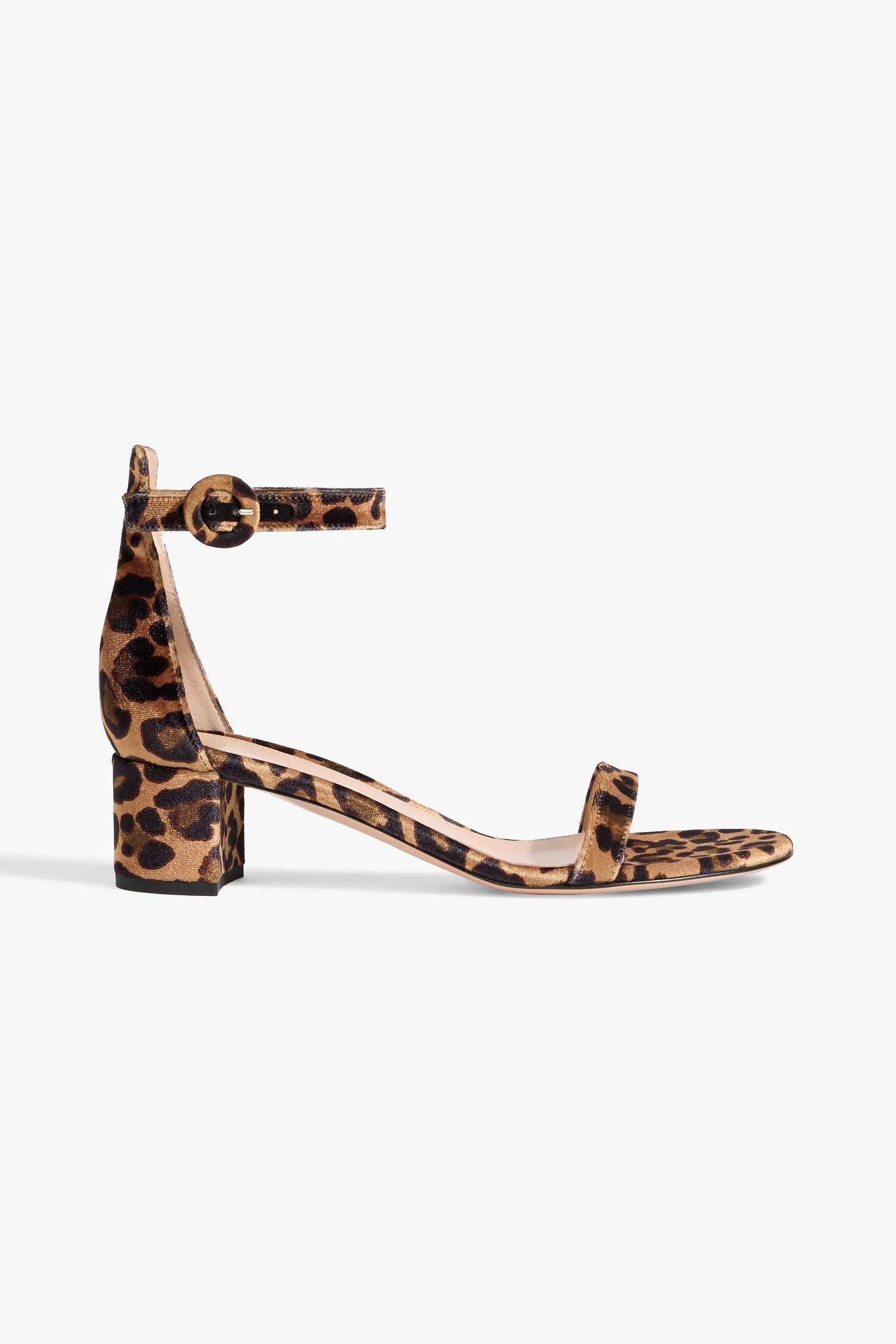 Gianvito Rossi Gaeta 60 Leopard-Print Velvet Sandals Animal Print Women's
