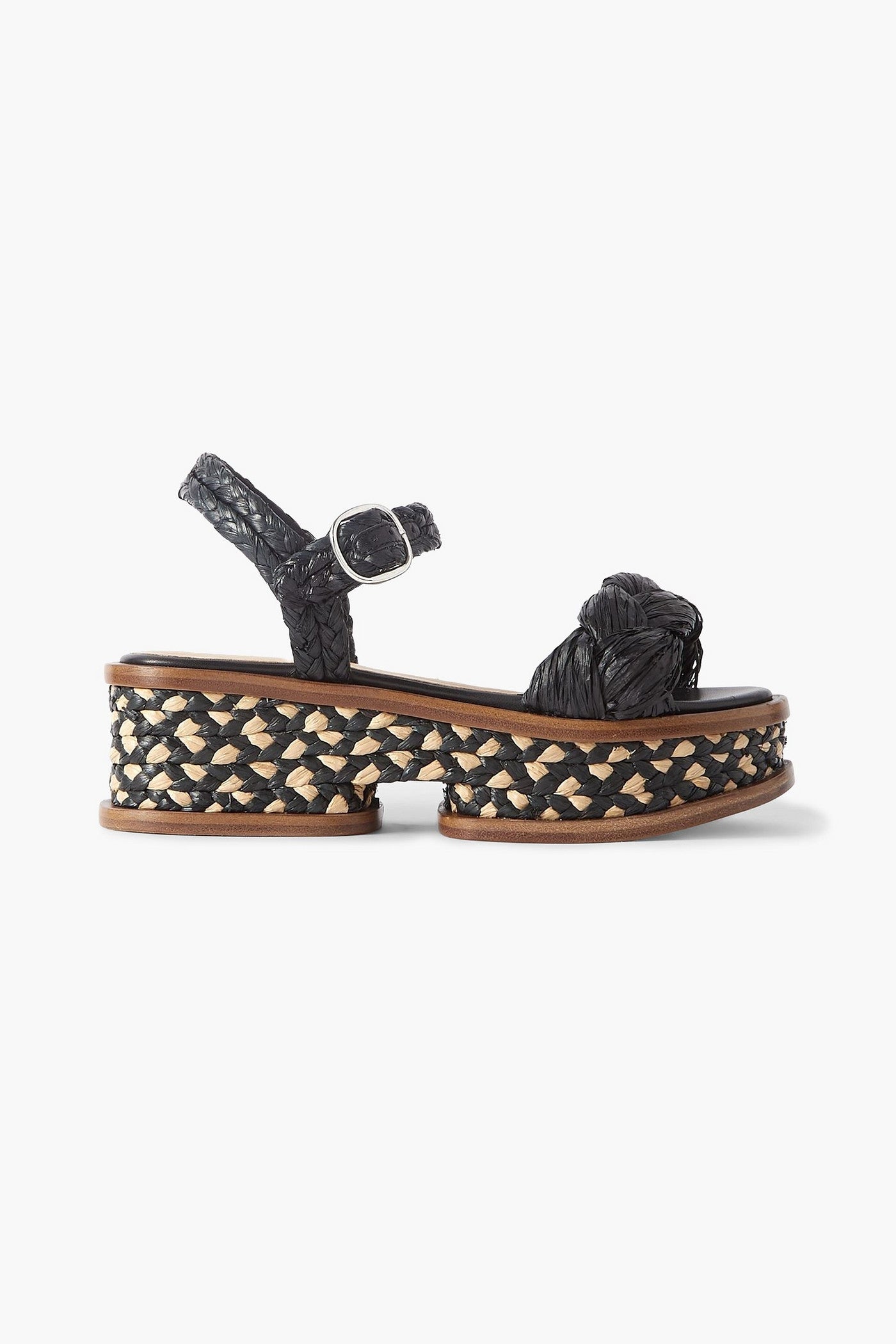 Gabriela Hearst Michael Braided Raffia Sandals Black Women's