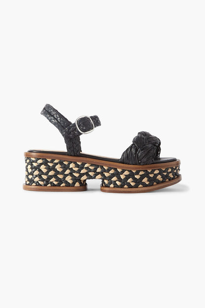 Gabriela Hearst Michael Braided Raffia Sandals Black Women's
