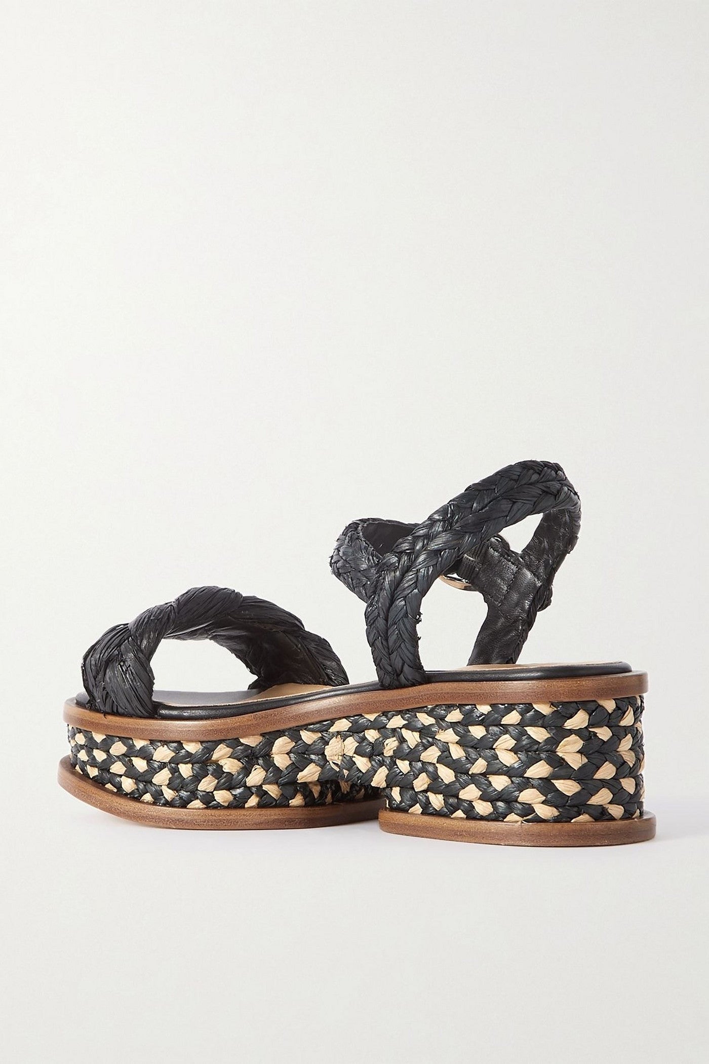 Gabriela Hearst Michael Braided Raffia Sandals Black Women's