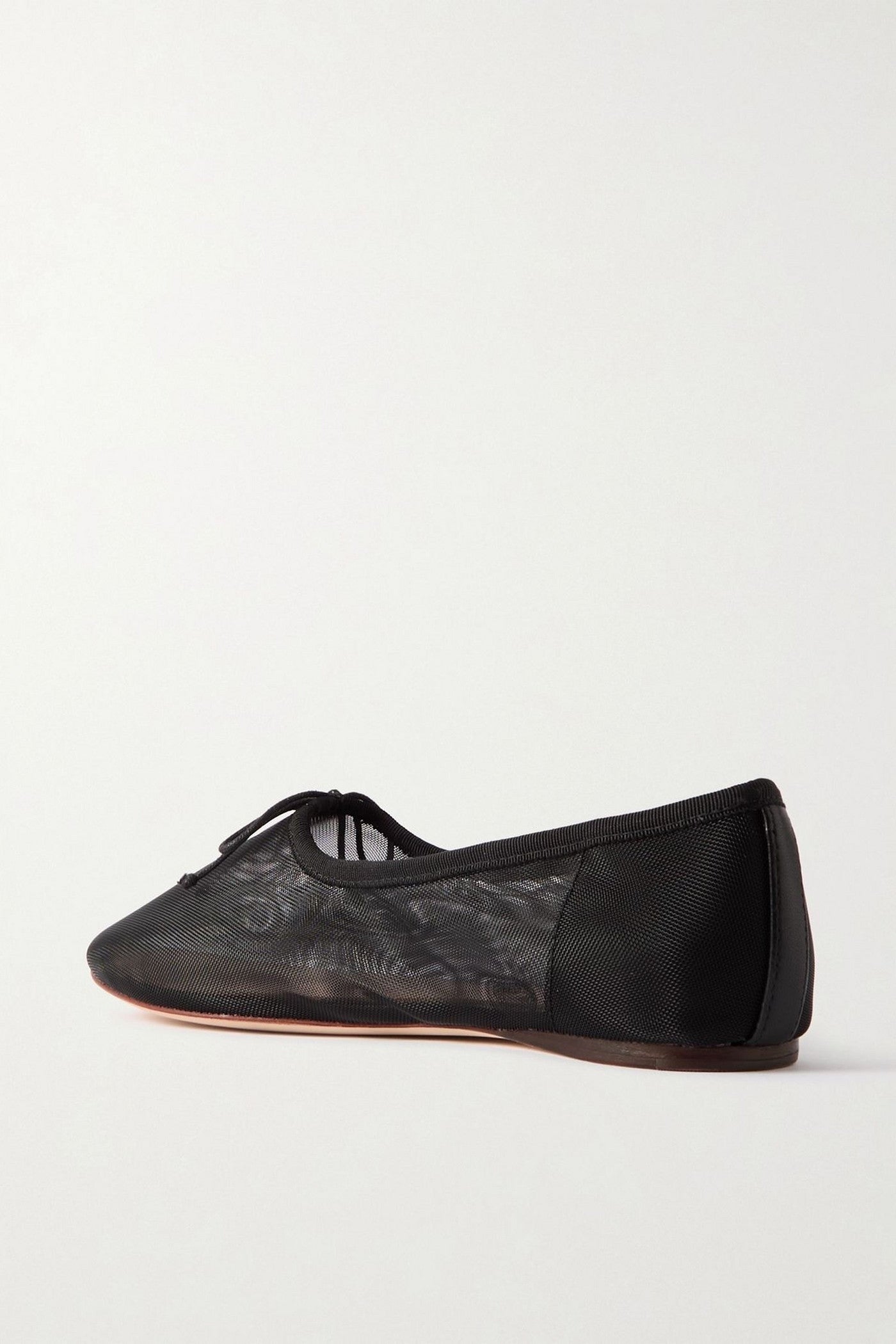 Loeffler Randall Landon Soft Bow-Detailed Mesh Ballet Flats Black Women's