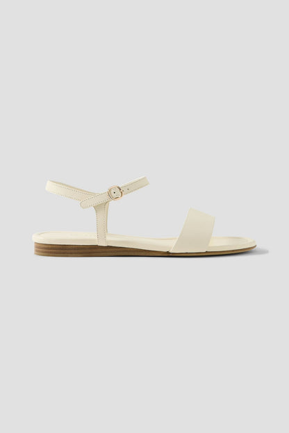 Gabriela Hearst Alexi Leather Sandals Ivory Women's