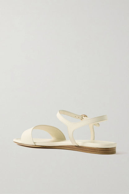 Gabriela Hearst Alexi Leather Sandals Ivory Women's