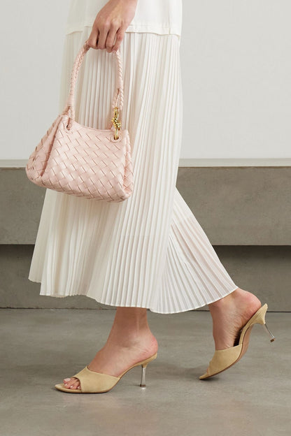 Paris Texas Lorena Suede Mules Cream Women's