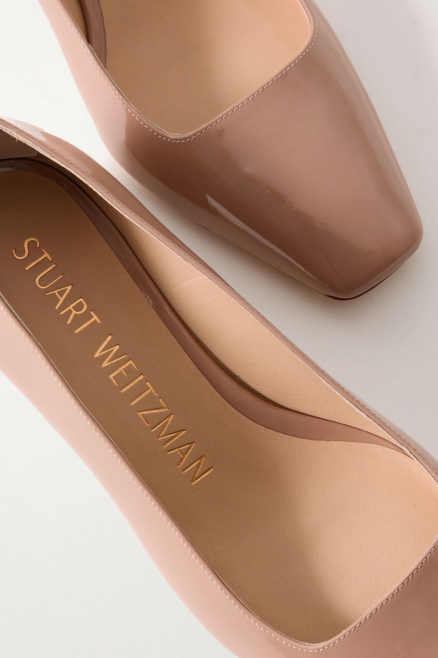 Stuart Weitzman Vera Patent-Leather Pumps Neutral Women's