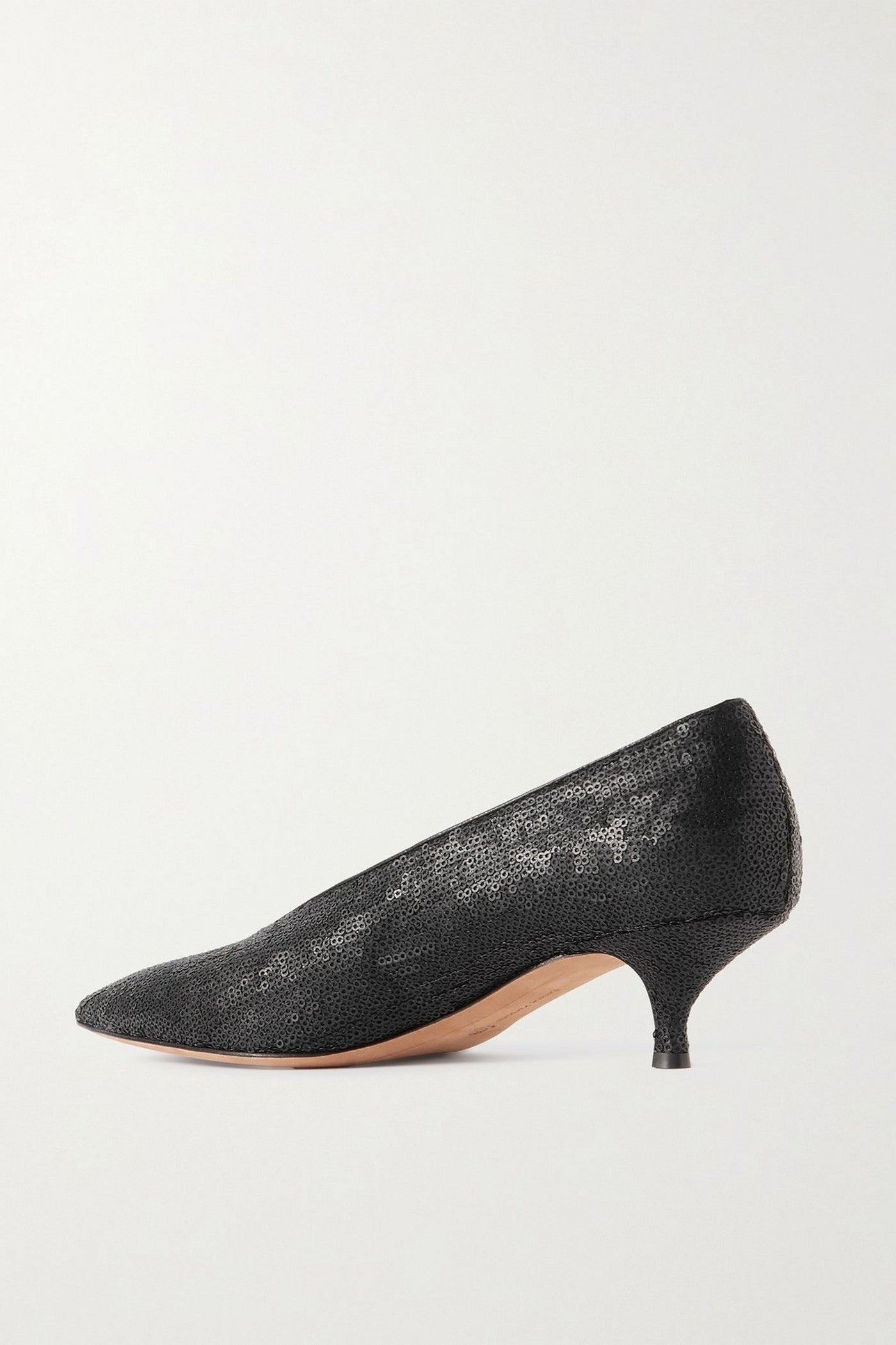 Emme Parsons Veneto Sequined Leather Pumps Black Women's