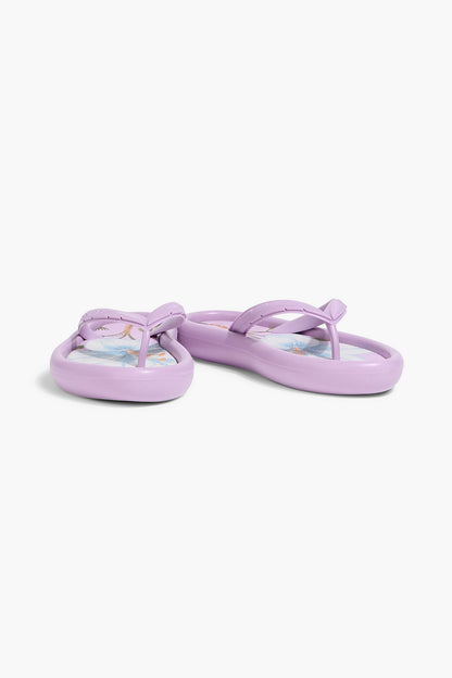 Farm Rio Canoe Printed Rubber Flip Flops Lavender Women's