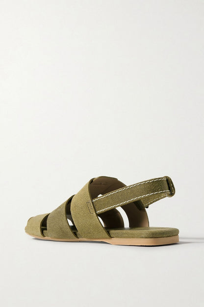Jw Anderson Suede Sandals Leaf Green Women's