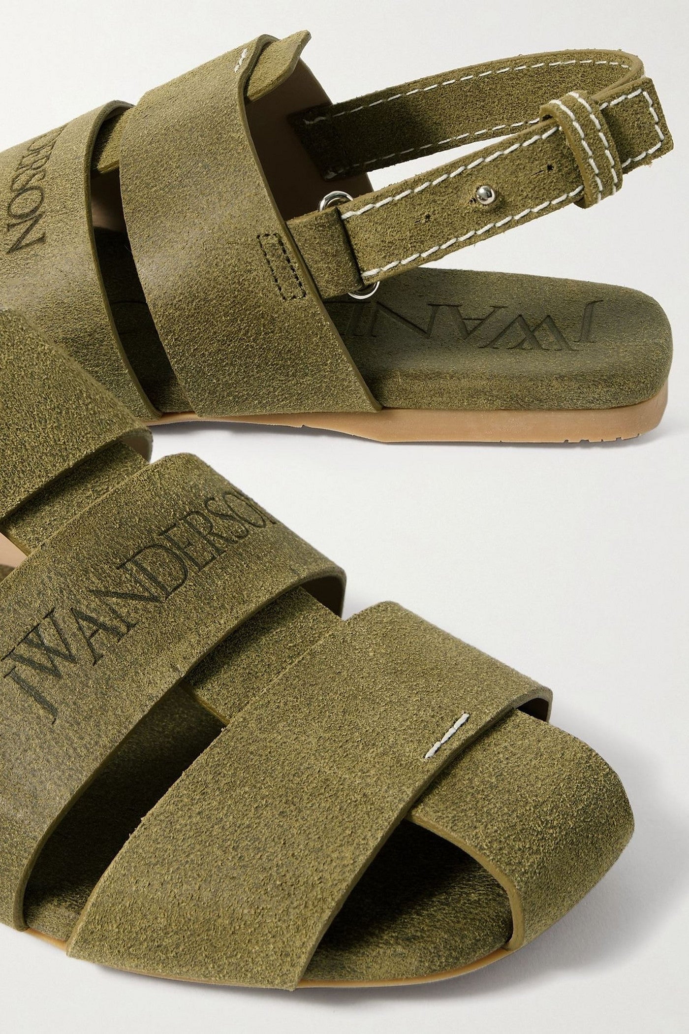 Jw Anderson Suede Sandals Leaf Green Women's