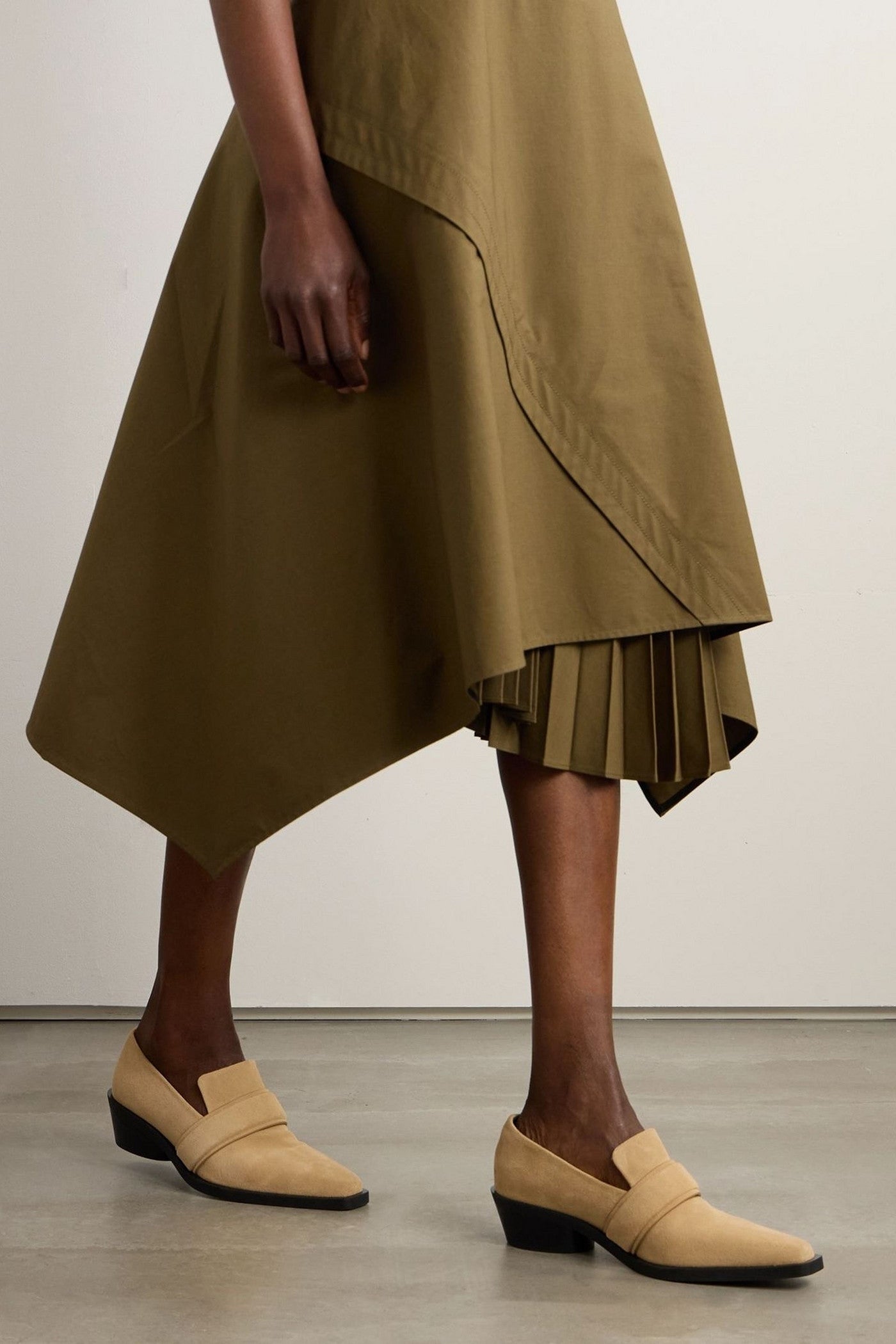 Proenza Schouler Bronco Suede Loafers Sand Women's