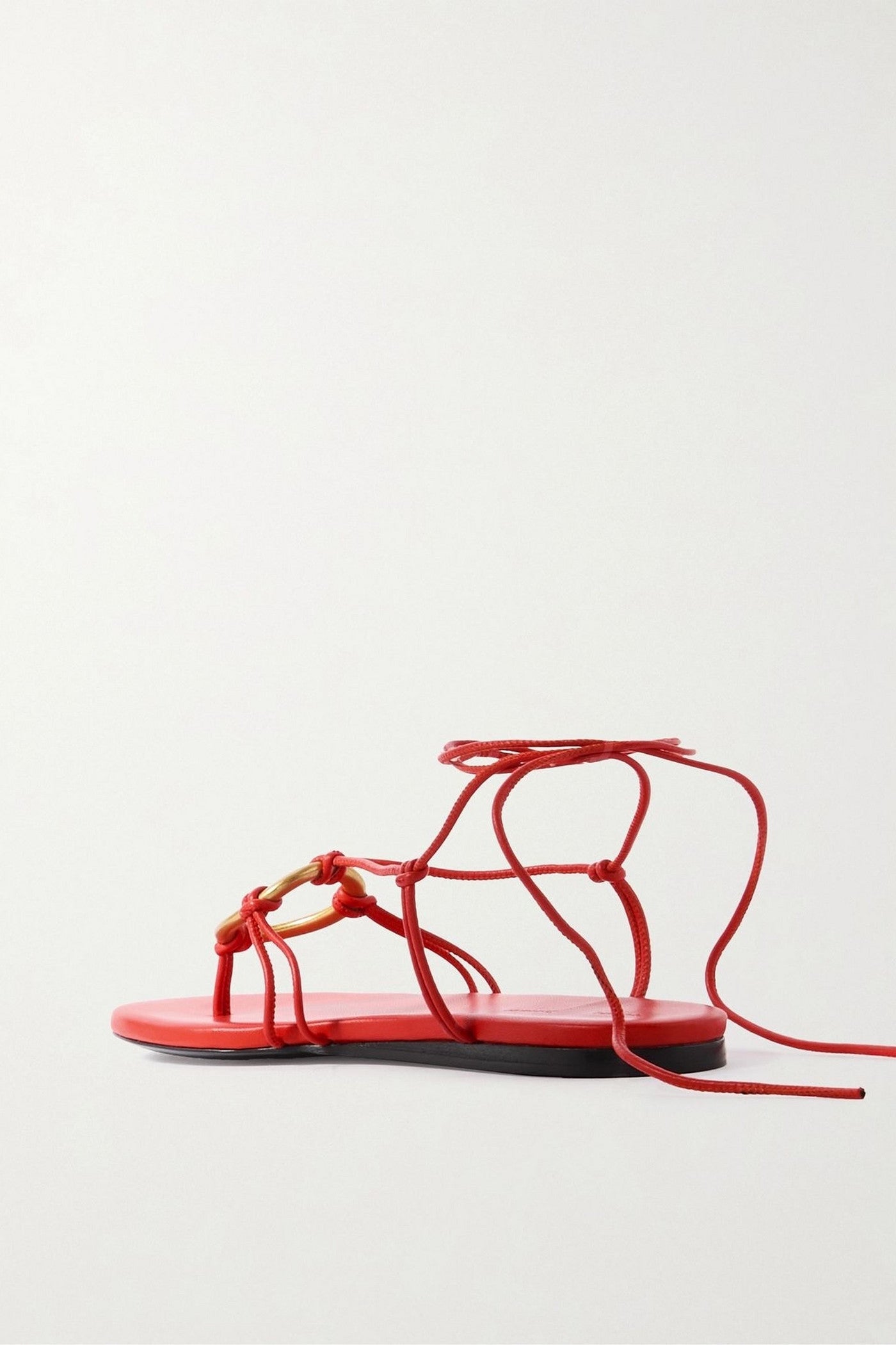 Proenza Schouler Embellished Leather Sandals Red Women's