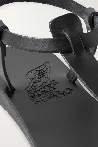 Ancient Greek Sandals Lito Leather Sandals Black Women's