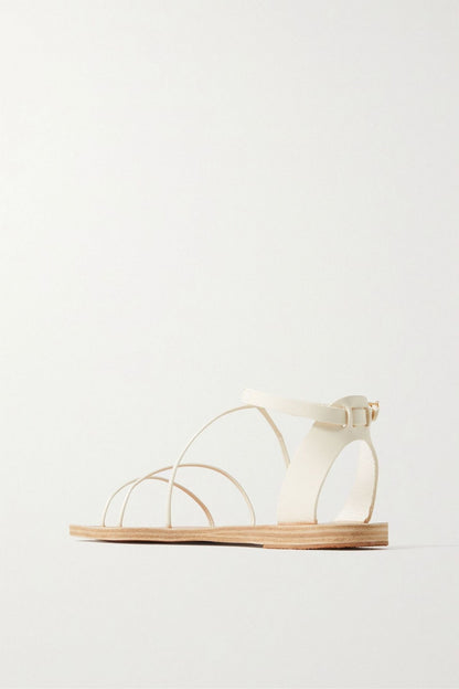 Ancient Greek Sandals Meloivia Leather Sandals Ivory Women's