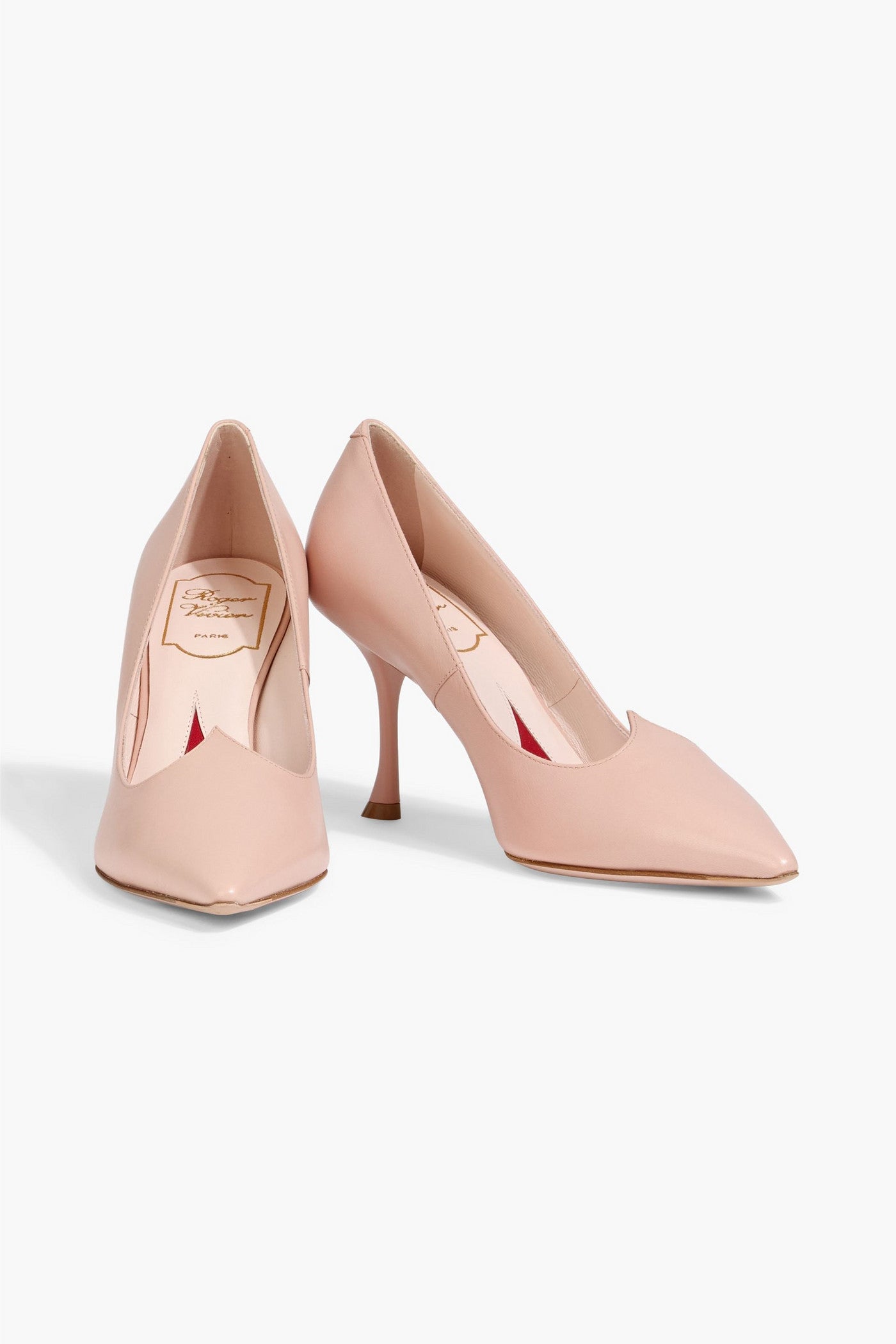 Roger Vivier I Love Vivier 85 Leather Pumps Blush Women's
