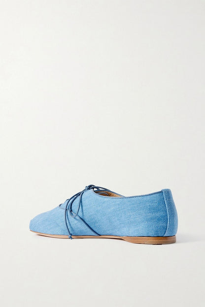 Gabriela Hearst Maya Denim Brogues Light Denim Women's