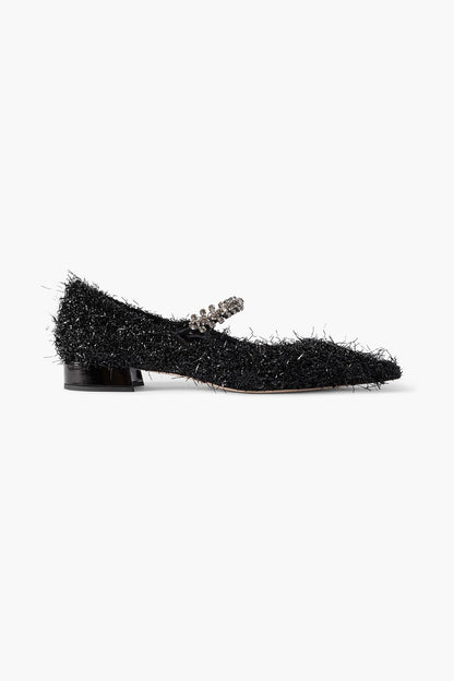 Jimmy Choo Bing 25 Crystal-Embellished Tinsel Pumps Black Women's