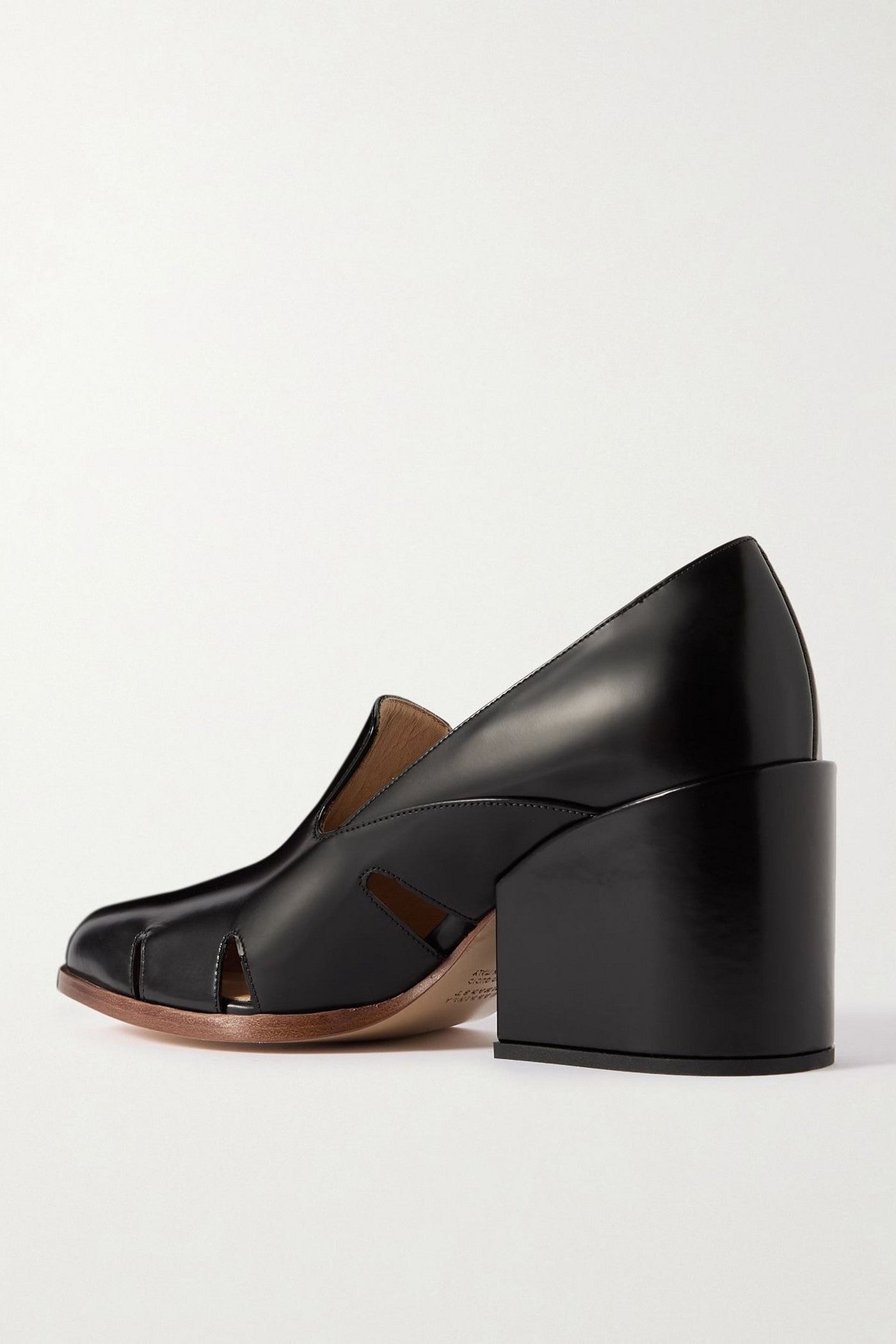 Gabriela Hearst Eliza Cutout Leather Pumps Black Women's