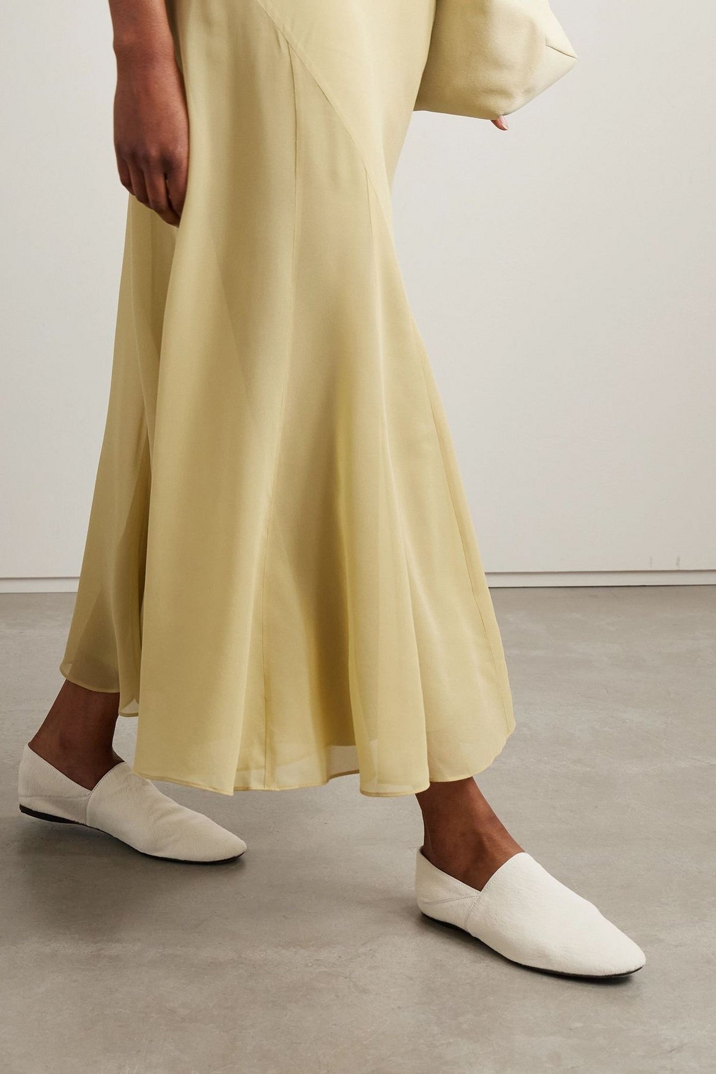 Tove Pascale Calf Hair Slippers Off-White Women's