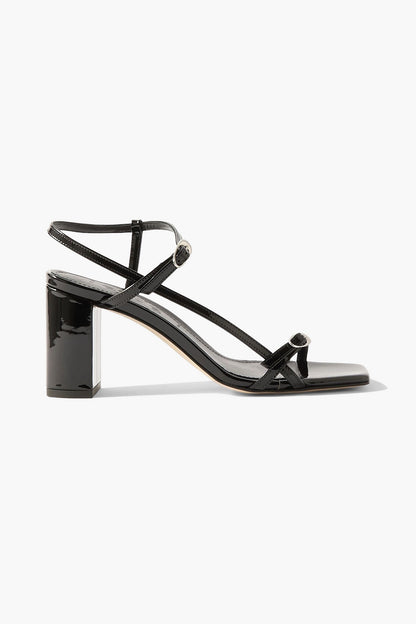 Aeyde Franzi Patent-Leather Sandals Black Women's