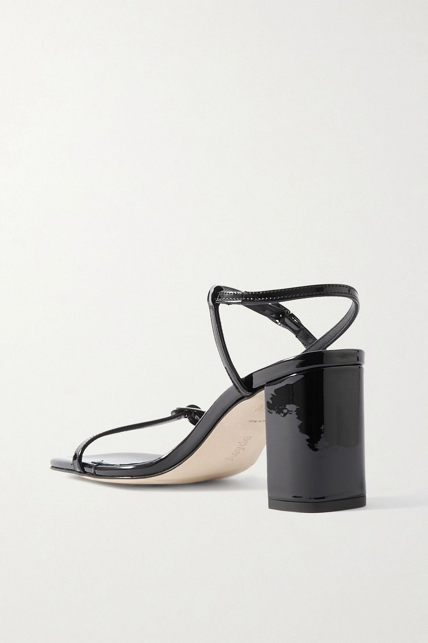 Aeyde Franzi Patent-Leather Sandals Black Women's